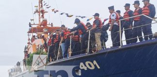 Foto: Homenaje a la Fuerza Naval del Ejército de Nicaragua desde Puerto El Bluff / TN8