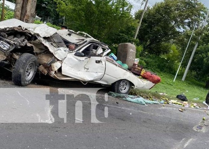 Foto: Aparatoso accidente de tránsito entre San Isidro y Sébaco, Matagalpa / TN8