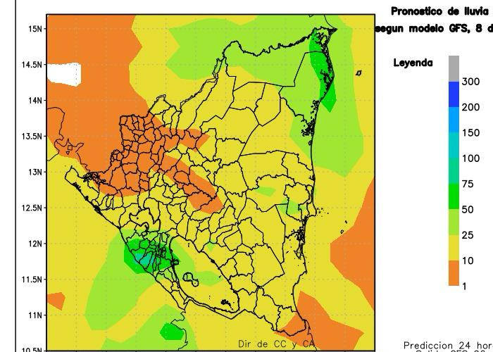 Foto: Pronóstico del clima en Nicaragua 