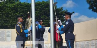 Foto: Homenaje a Tomás Borge y Fidel Castro por parte de la Policía y el MINT en Nicaragua / TN8