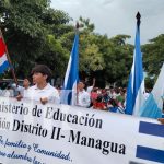 Foto: Los alumnos del colegio Ramírez Goyena, en Managua, participaron en desfile/TN8