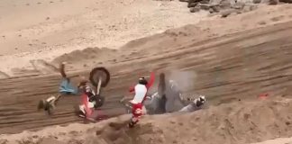 Foto: Accidente ocurrió durante una competencia de motocross en Argentina/Cortesía