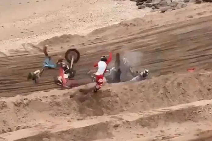 Foto: Accidente ocurrió durante una competencia de motocross en Argentina/Cortesía