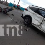 Un accidente de tránsito ocurrido la tarde de este martes en el kilómetro 27 de la Carretera Panamericana Sur, El Crucero, Managua