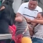 Foto: Padre y madre se van a los golpes en plena calle /Cortesía