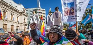 Foto: Indígenas protestan en Argentina /cortesía