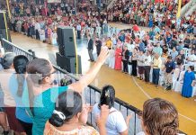 Foto: Más de 3000 personas, se reunieron en las instalaciones del Polideportivo Solidaridad en Ocotal para celebrar el Día Nacional de la Biblia/TN8