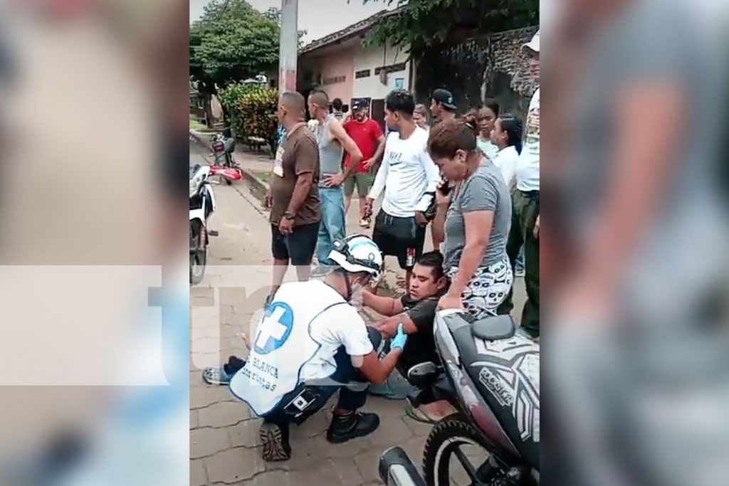 Foto: Accidente de tránsito en Rivas: Motociclista herido tras colisión con triciclo/TN8