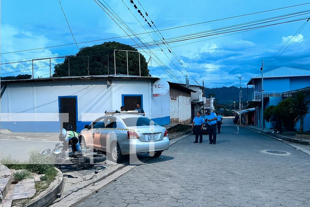 Foto: Colisión en Nueva Segovia: Motociclista y peatón heridos en accidente de tránsito/TN8