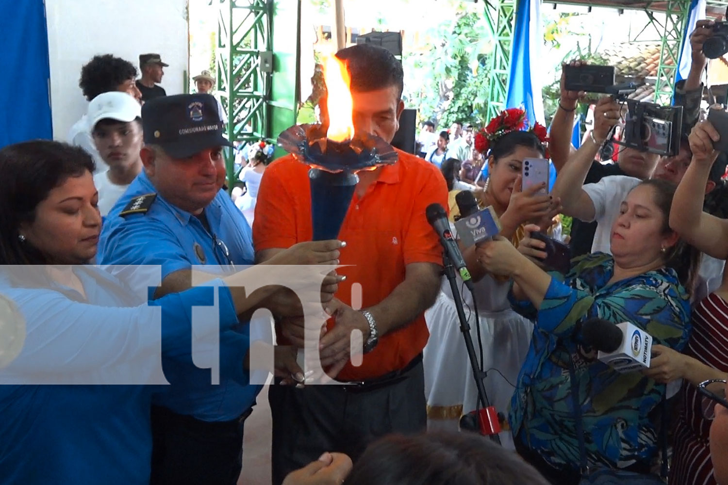 Foto: La antorcha centroamericana recorre Matagalpa con fervor patriótico/TN8