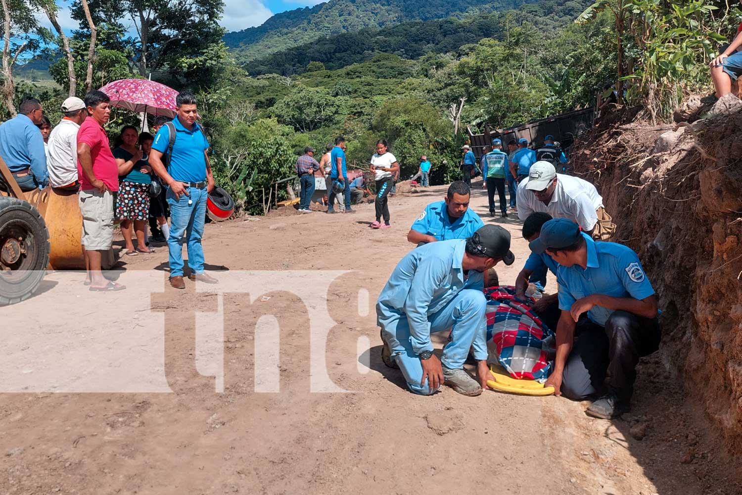 Foto. Solidaridad con familia de víctima de accidente laboral en Las Sabanas/ TN8