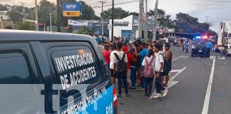 Anciana muere atropellada por un bus en peligroso cruce en Carretera Sur, Managua