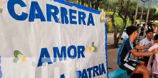 Movimiento Deportivo Alexis Argüello realizaron el maratón Amor a la Patria recorriendo 11 km de carretera