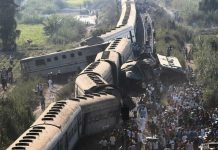 Foto: choque de trenes al noroeste de El Cairo, Egipto/Cortesía