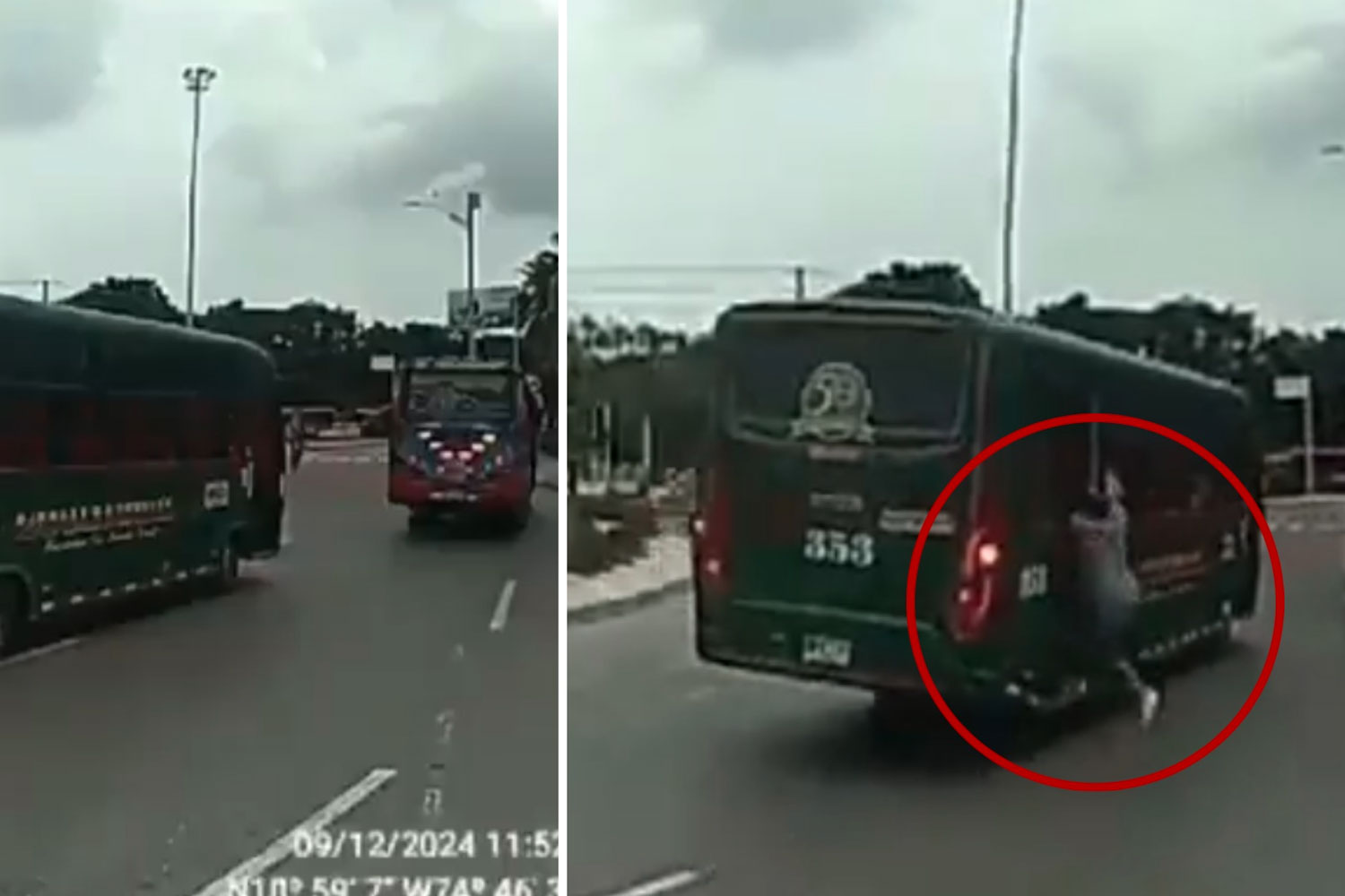 Foto: Pierde a su bebé al caer de un autobús en Colombia /Cortesía