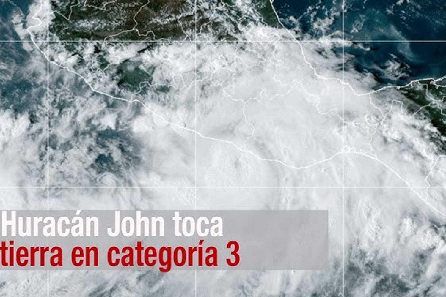 Foto: El huracán John de categoría 3 toca tierra en México /Cortesía