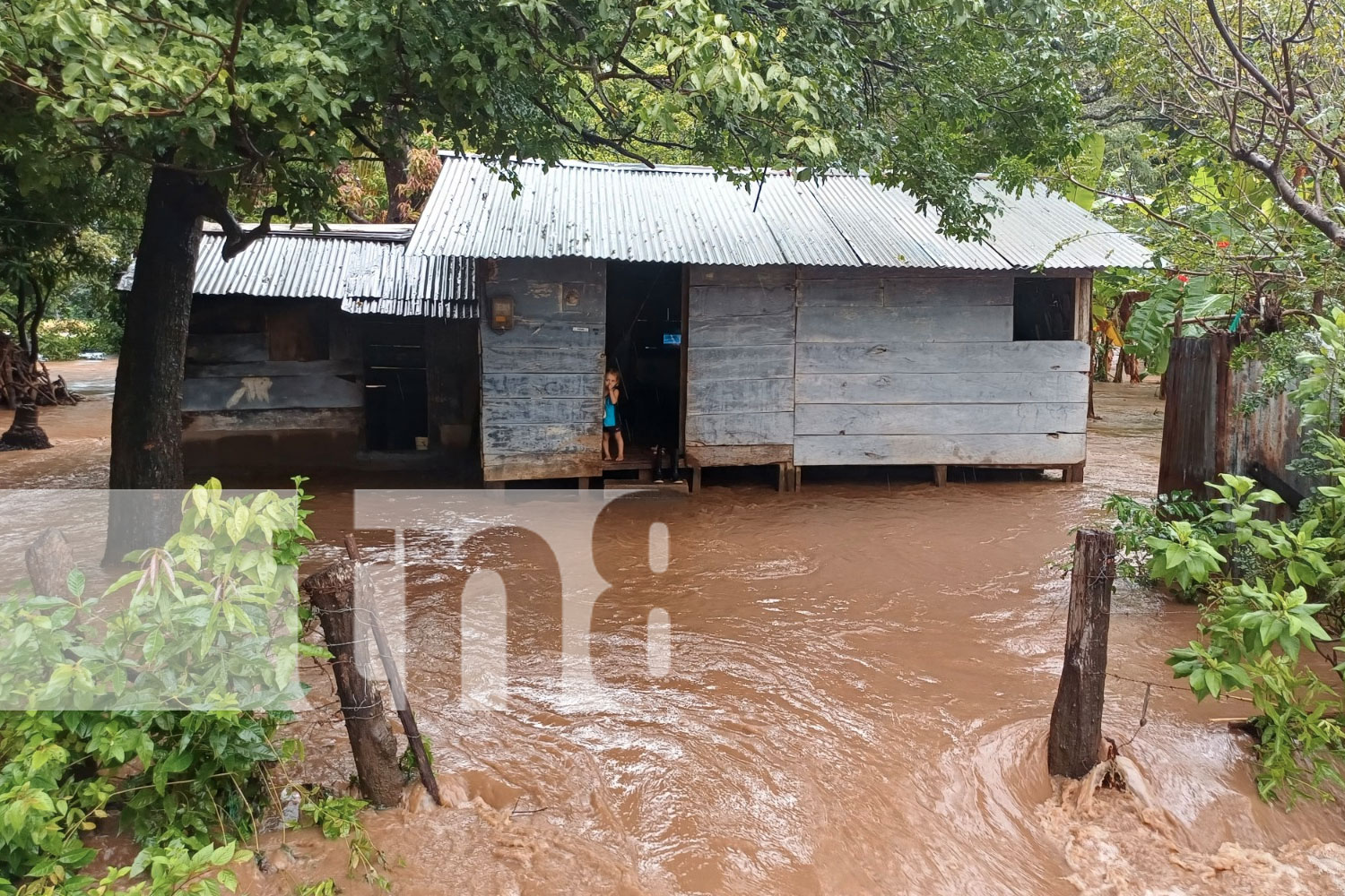 Foto: Lluvias en Rivas provocan crecida de ríos y colapso de viviendas/TN8