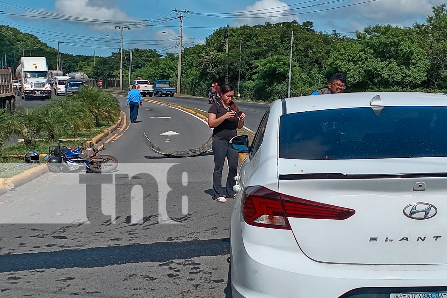 Foto: Colisionado por un carro en Las Piedrecitas /TN8