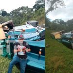 Foto: Camión hasta "la pata" de cervezas se volcó carretera a Matiguás /TN8