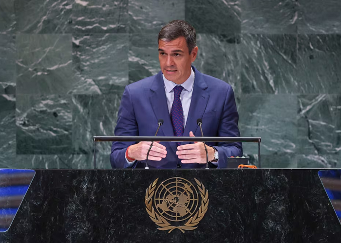 Foto: Pedro Sánchez en la ONU /cortesía