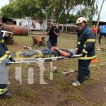 Foto: Bomberos de Nicaragua realizan Ejercicio demostrativo de accidentes/ TN8