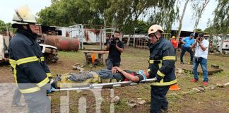 Foto: Bomberos de Nicaragua realizan Ejercicio demostrativo de accidentes/ TN8