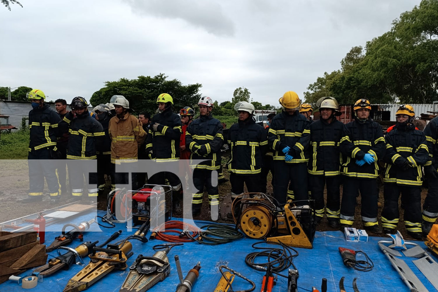 Foto: Bomberos de Nicaragua realizan Ejercicio demostrativo de accidentes/ TN8