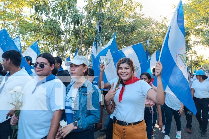 Foto: Jóvenes de Nicaragua conmemoran 168 años de la Batalla de San Jacinto/ TN8