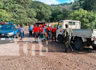 Foto: Una persona que estaba siendo arrastrada por el río Grande de Matagalpa/TN8