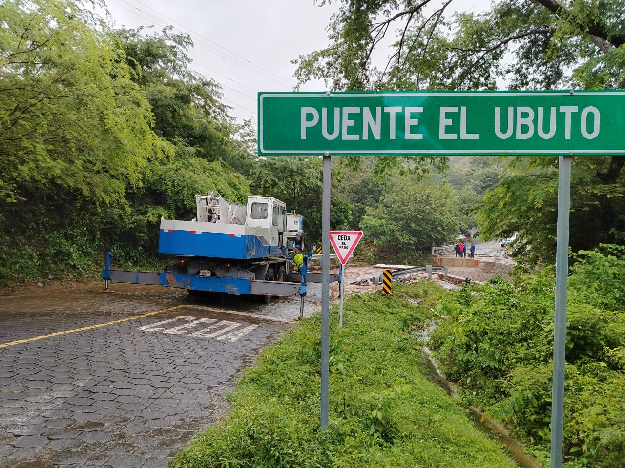 Foto: Rehabilitan puente El Ubuto en San Francisco del Norte por las intensas lluvias