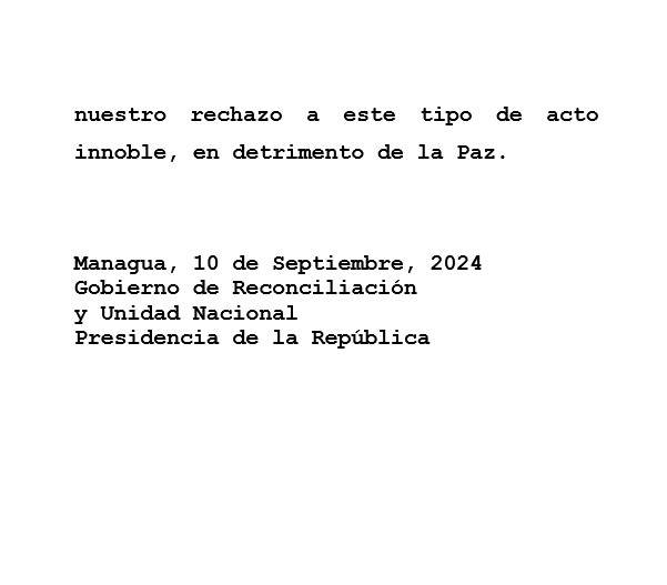 Gobierno de Nicaragua ha emitido un comunicado condenando el irrespeto al Derecho Internacional por parte de Israel