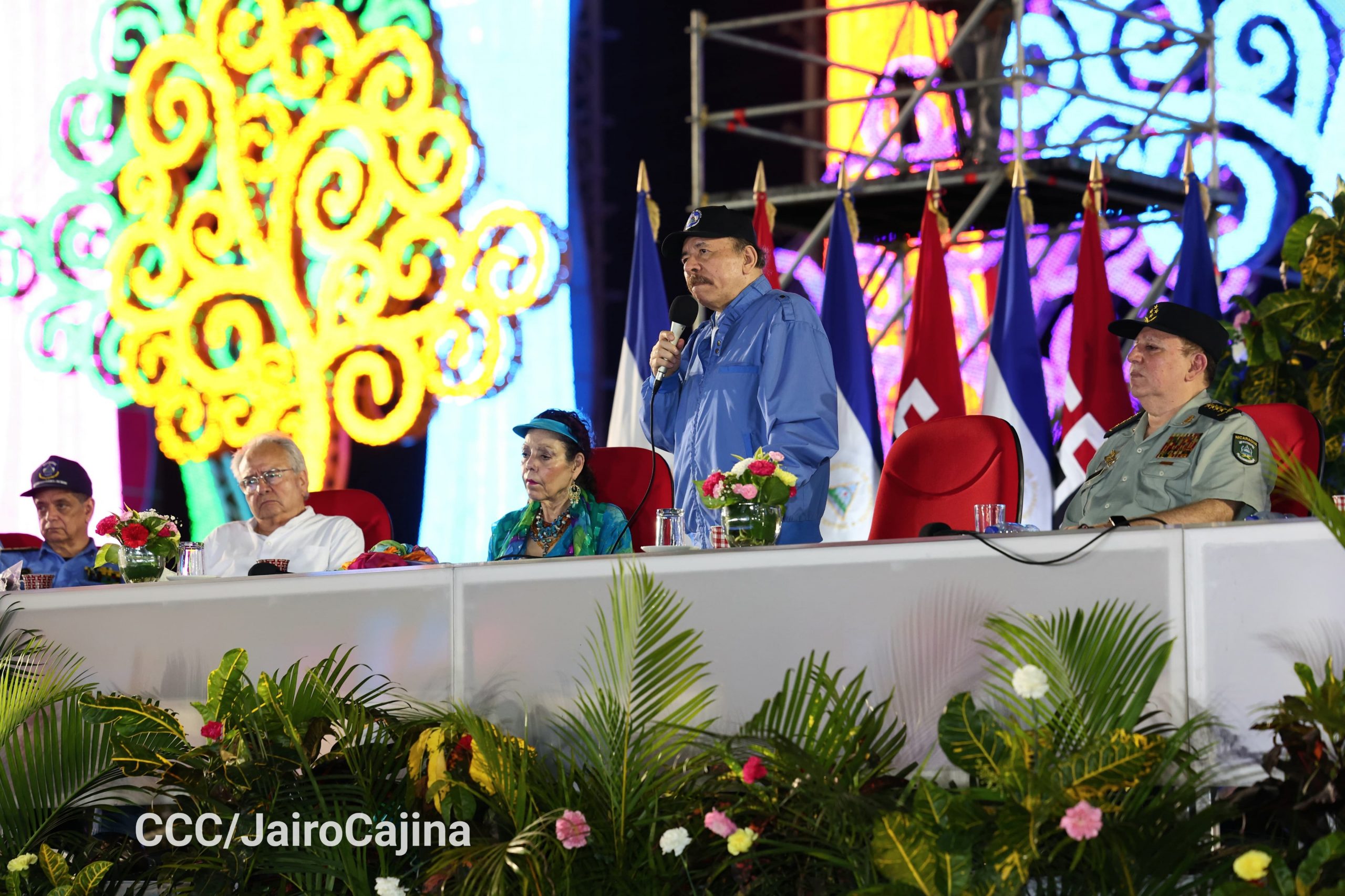 Foto: Presidente Daniel Ortega, en acto del 45 aniversario del Ejército de Nicaragua