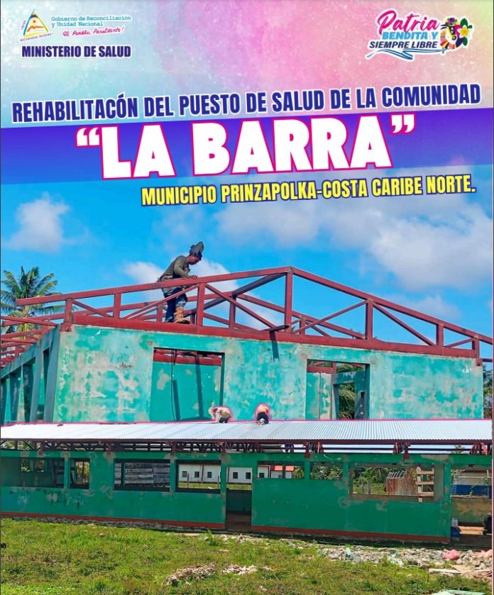 Foto:Obras de renovación en puesto de salud beneficiarán a familias en Costa Caribe Norte