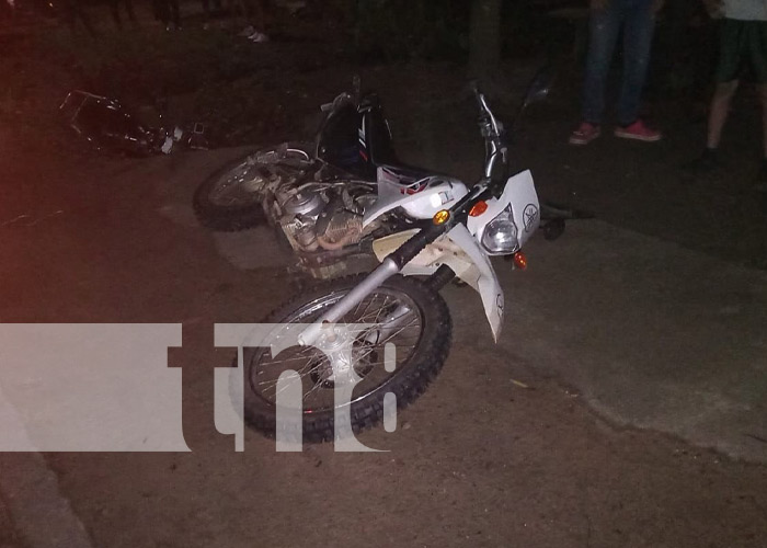 Foto: Accidente de tránsito con motos deja cuatro lesionados en El Corozo, Jalapa / TN8