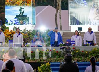 Foto: Presidente Daniel Ortega en acto por la antorcha centroamericana / TN8