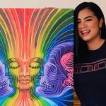 Foto: Itza Gissell, artista nicaragüense, y la obra que encantó a Tool