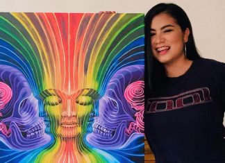 Foto: Itza Gissell, artista nicaragüense, y la obra que encantó a Tool