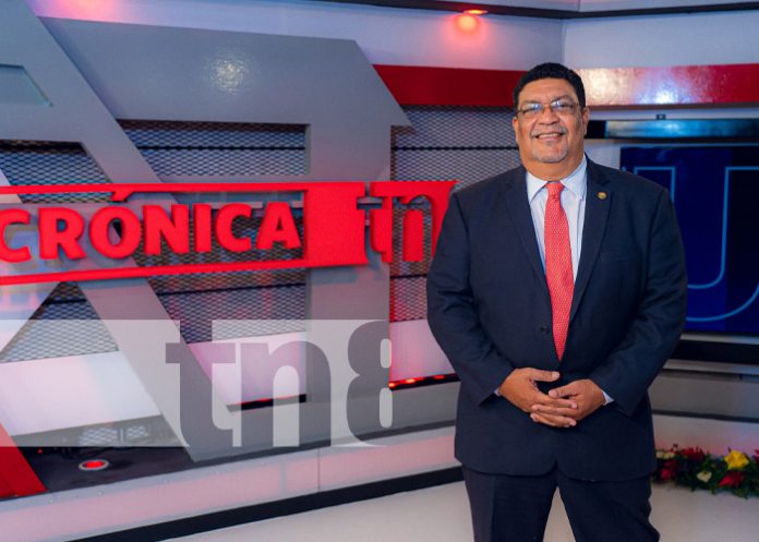 Foto: Valdrack Jaentschke, canciller de Nicaragua, en Estudio TN8