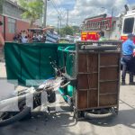 Foto: Choque entre moto y caponera en Managua / TN8