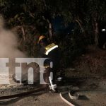 Foto: Motociclista sobrevive tras incendio de su medio de transporte en Jalapa/TN8