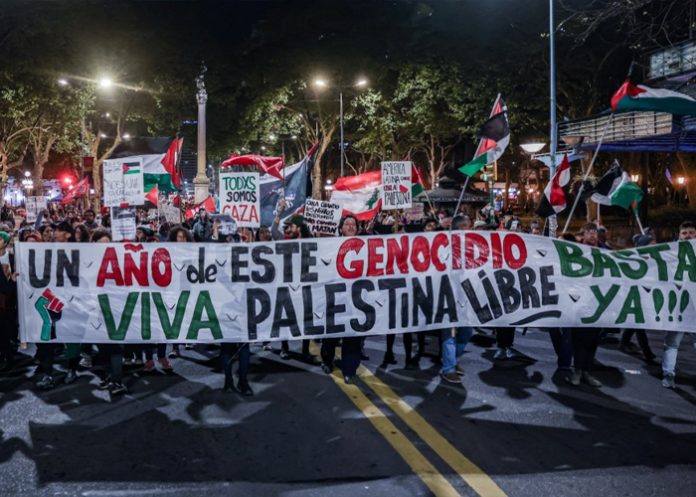 Foto: Uruguay marcha por Palestina /cortesía