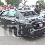 Foto: Imprudencia de taxista casi le cuesta la vida a motociclista en el sector de El Mayoreo/TN8