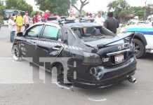 Foto: Imprudencia de taxista casi le cuesta la vida a motociclista en el sector de El Mayoreo/TN8