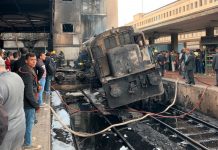 Foto: accidente ferroviario ocurrido en la provincia de Minya, en el centro de Egipto/Cortesía