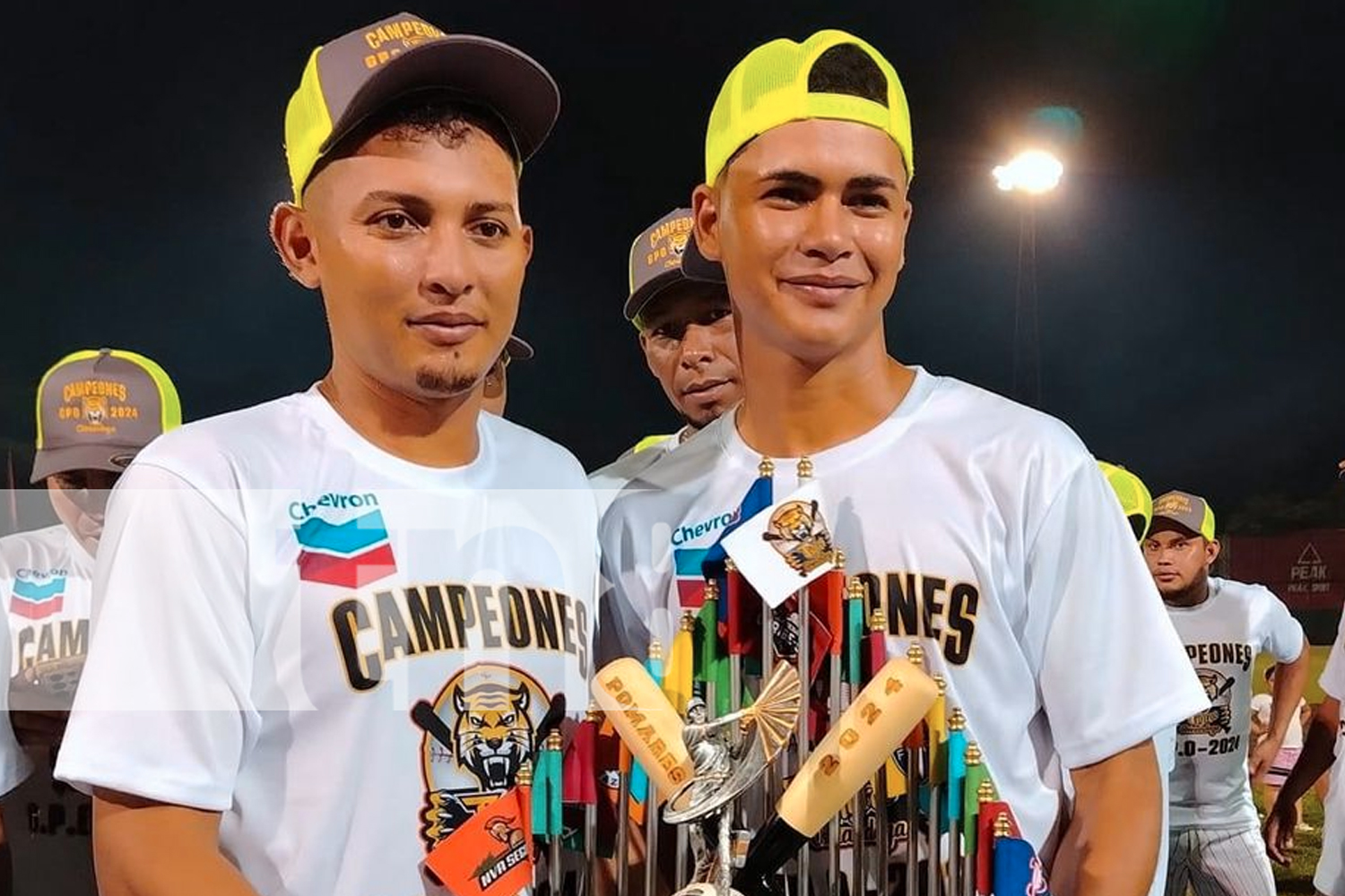 Foto: Los Tigres de Chinandega lo lograron campeones del Germán Pomares 2024 tras una épica final en extra innings/TN8