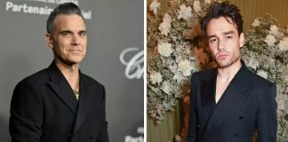 Foto: Robbie Williams sobre Liam Payne /cortesía