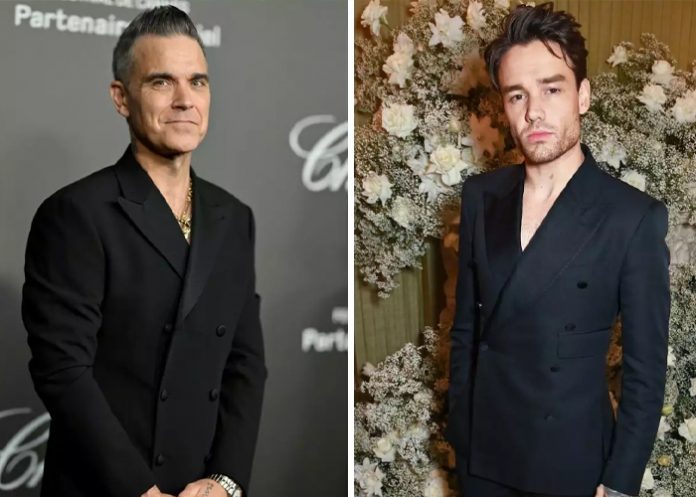 Foto: Robbie Williams sobre Liam Payne /cortesía