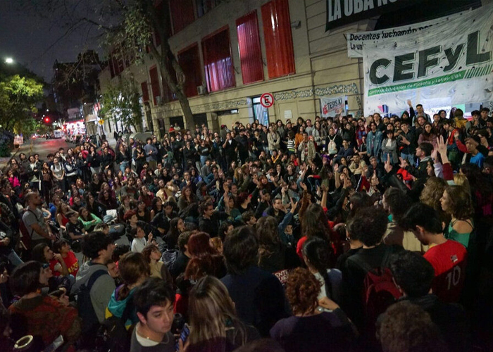 Foto: Protesta universitaria en Argentina /cortesía 