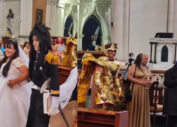 Foto: boda con la temática de “Los Caballeros de Zodiaco”/Cortesía