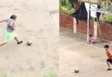 Foto: Abuelita juega con su nieto /cortesía